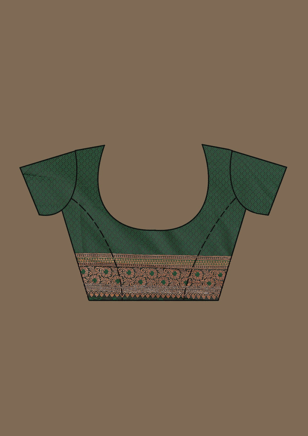 Bottle Green Stonework Art Silk Saree-Koskii