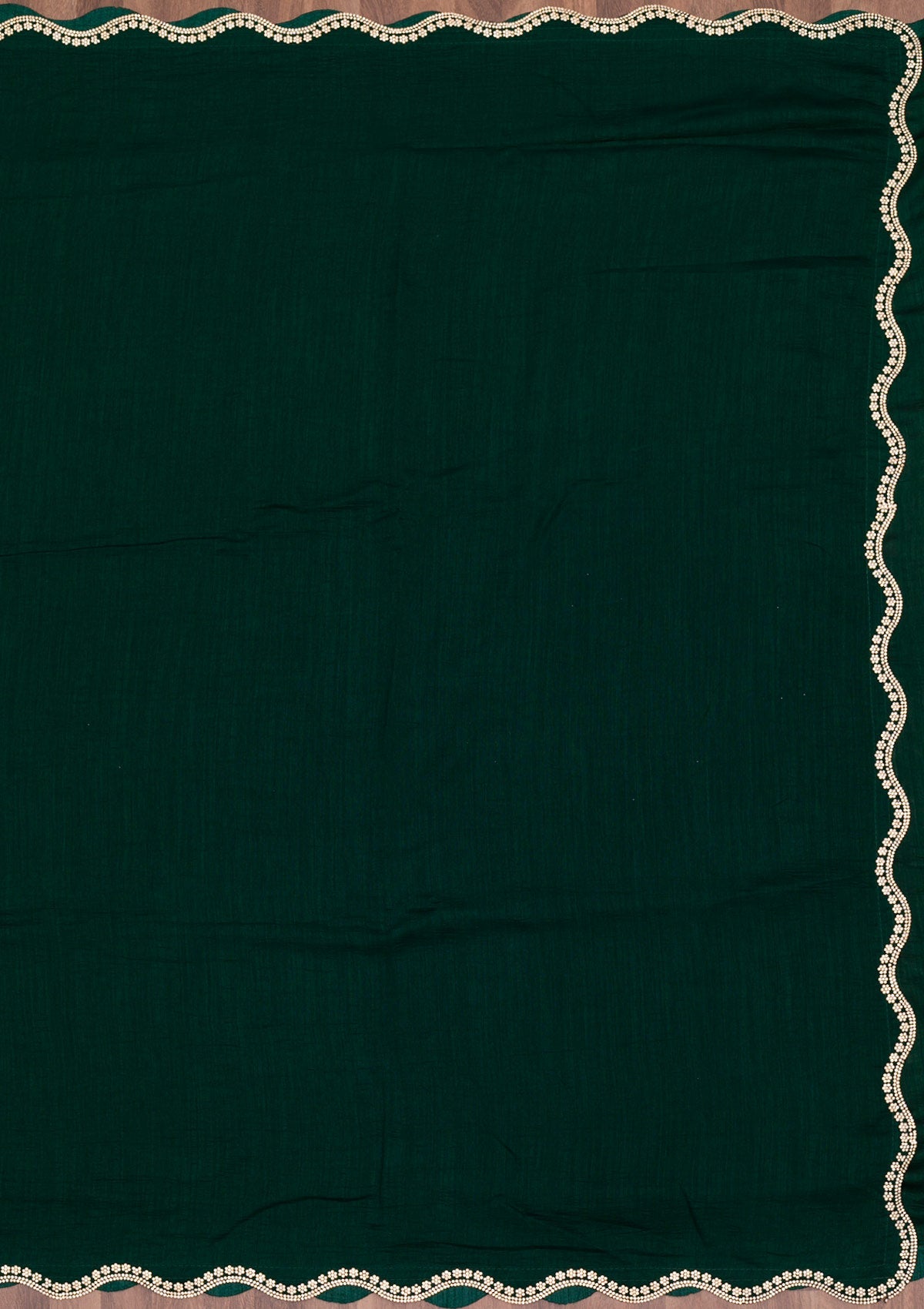 Bottle Green Stonework Art Silk Saree-Koskii