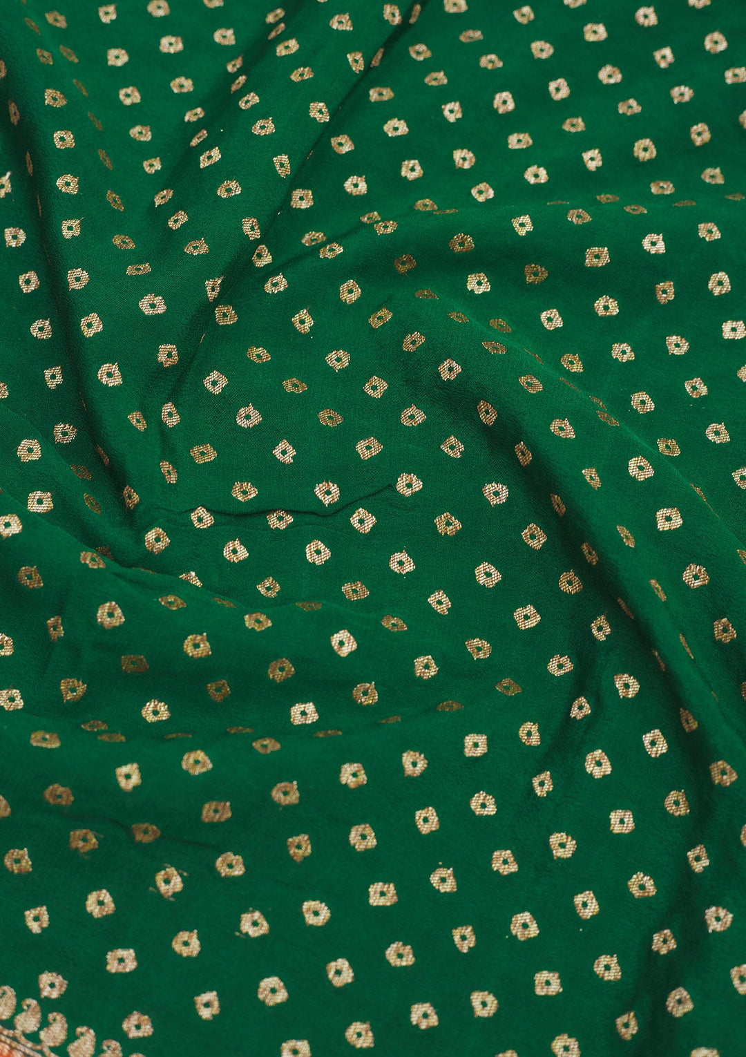 Bottle Green Zariwork Art Silk Saree