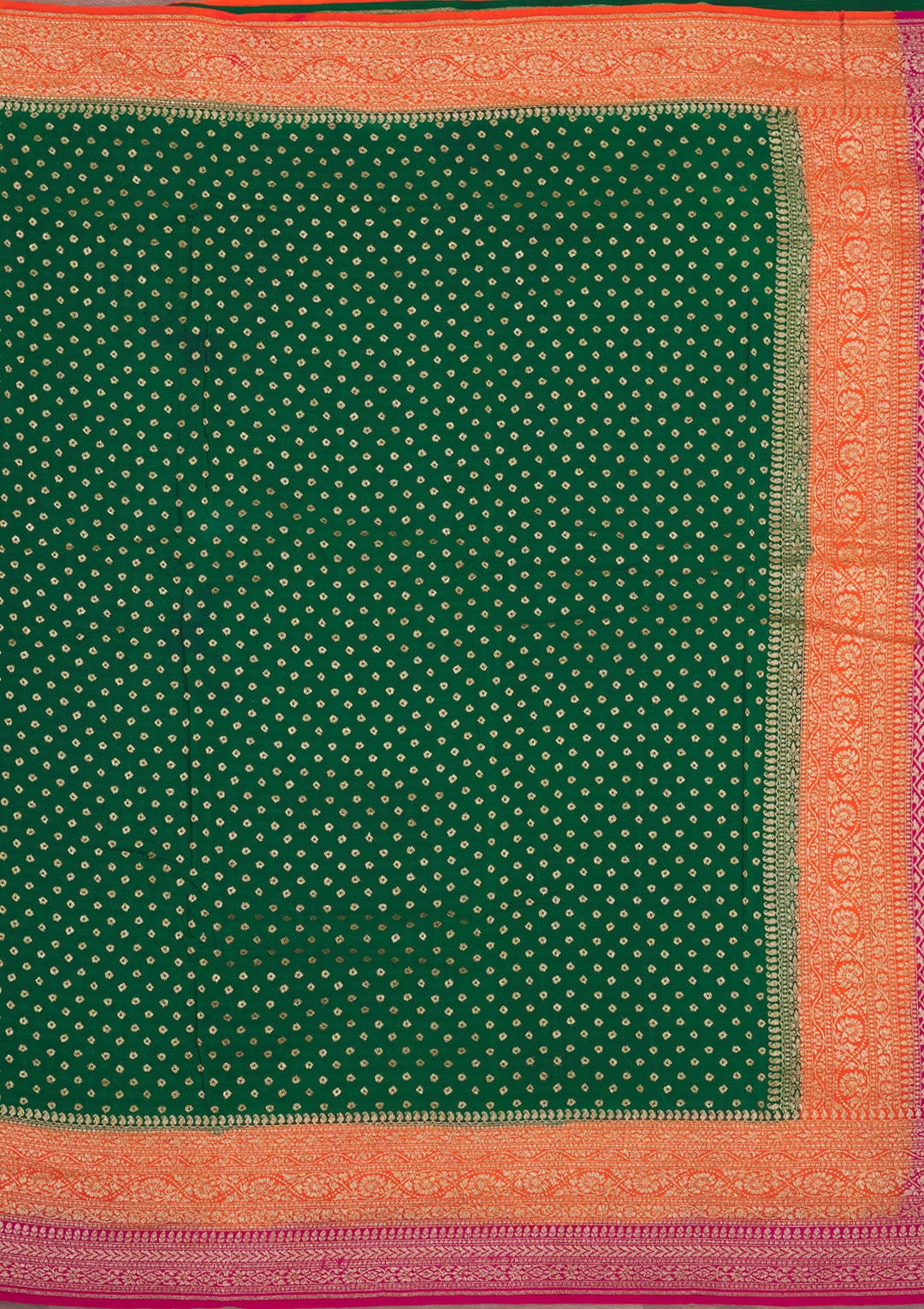 Bottle Green Zariwork Art Silk Saree