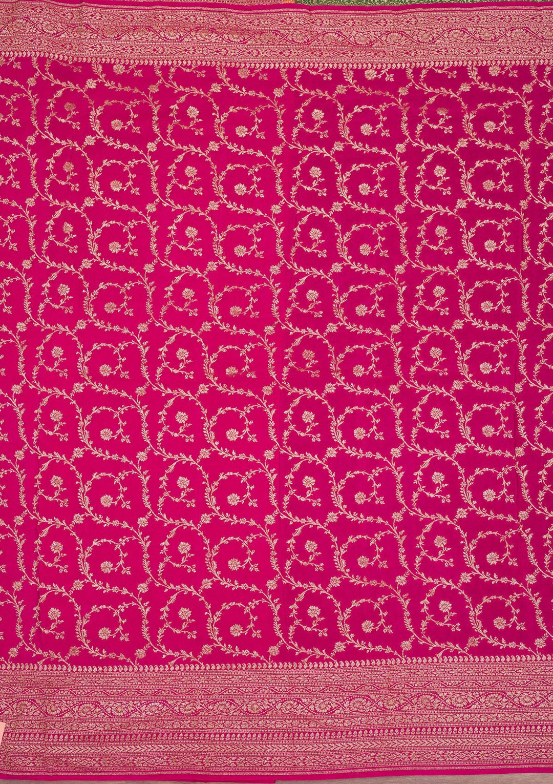 Bottle Green Zariwork Art Silk Saree