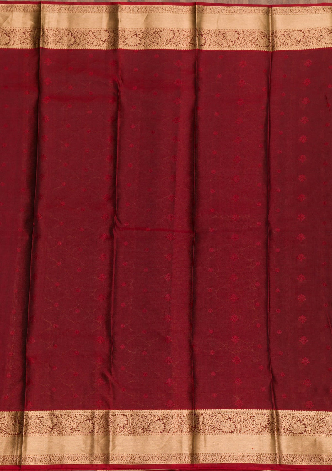 Bottle Green Zariwork Pure Silk Saree-Koskii