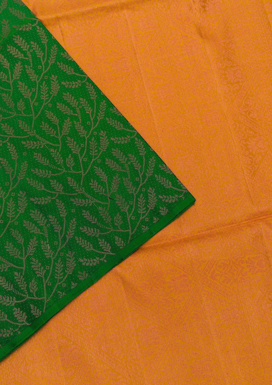 Bottle Green Zariwork Pure Silk Saree-Koskii