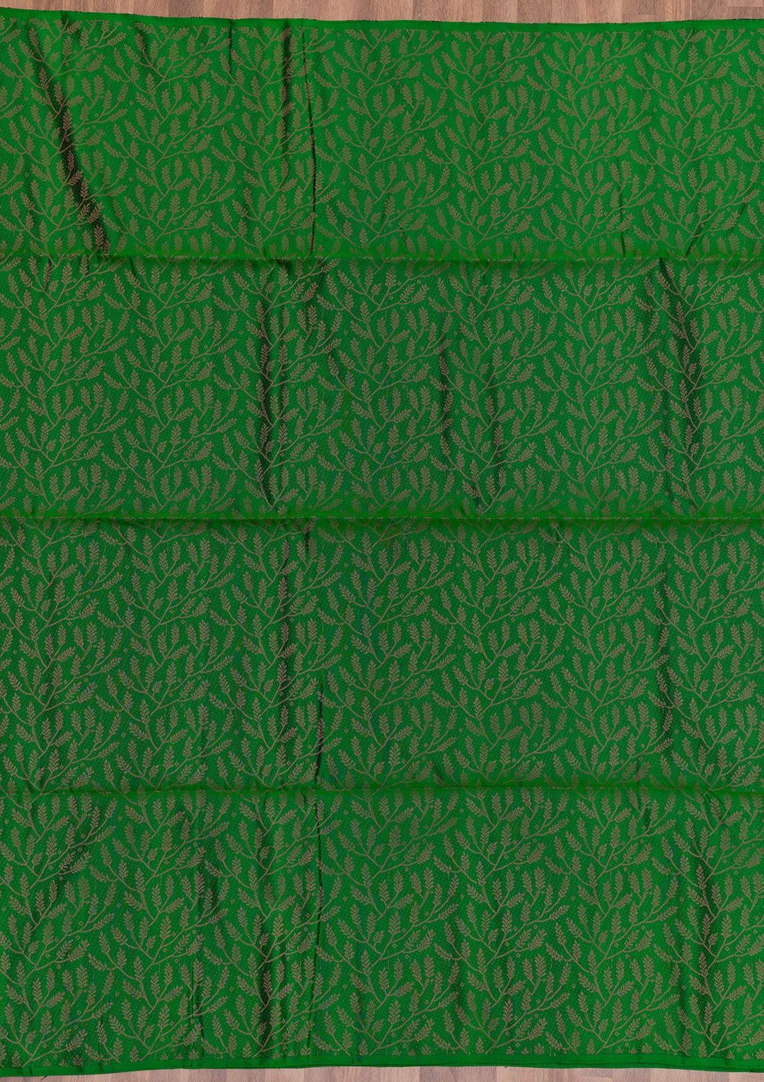 Bottle Green Zariwork Pure Silk Saree-Koskii