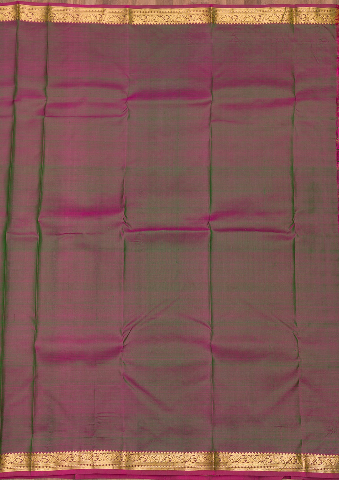 Bottle Green Zariwork Pure Silk Saree-Koskii