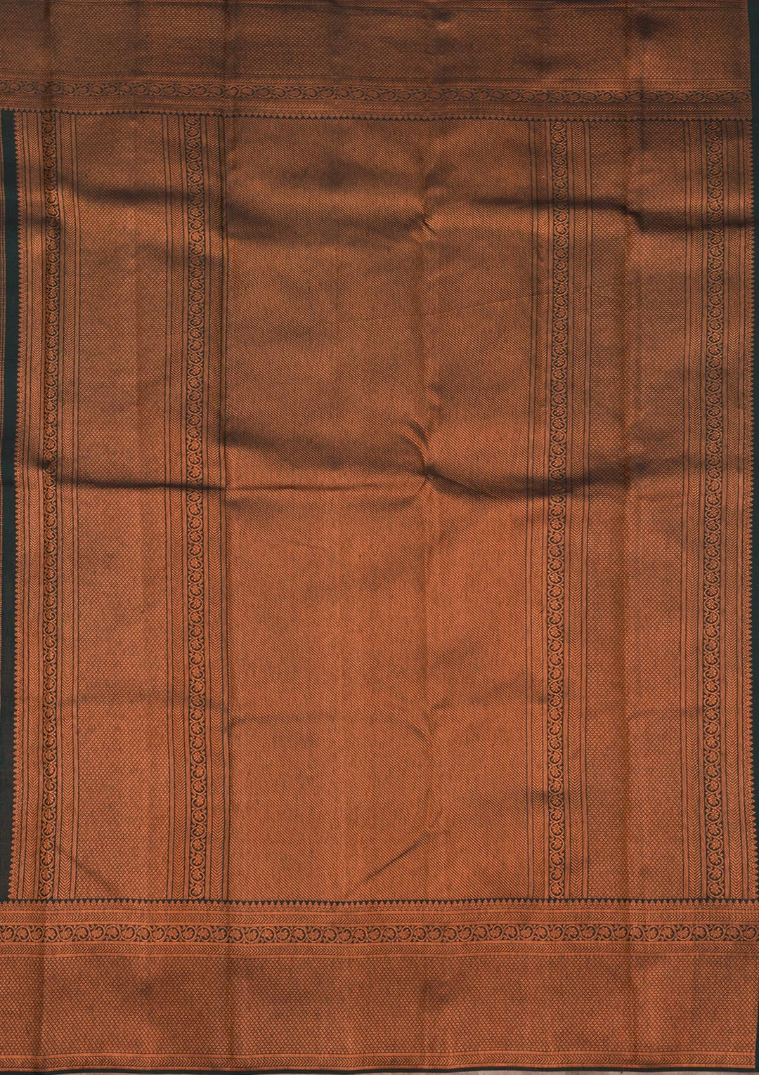 Bottle Green Zariwork Pure Silk Saree-Koskii