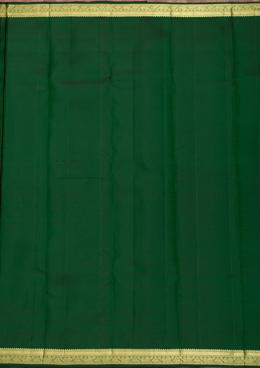 Bottle Green Zariwork Pure Silk Saree-Koskii
