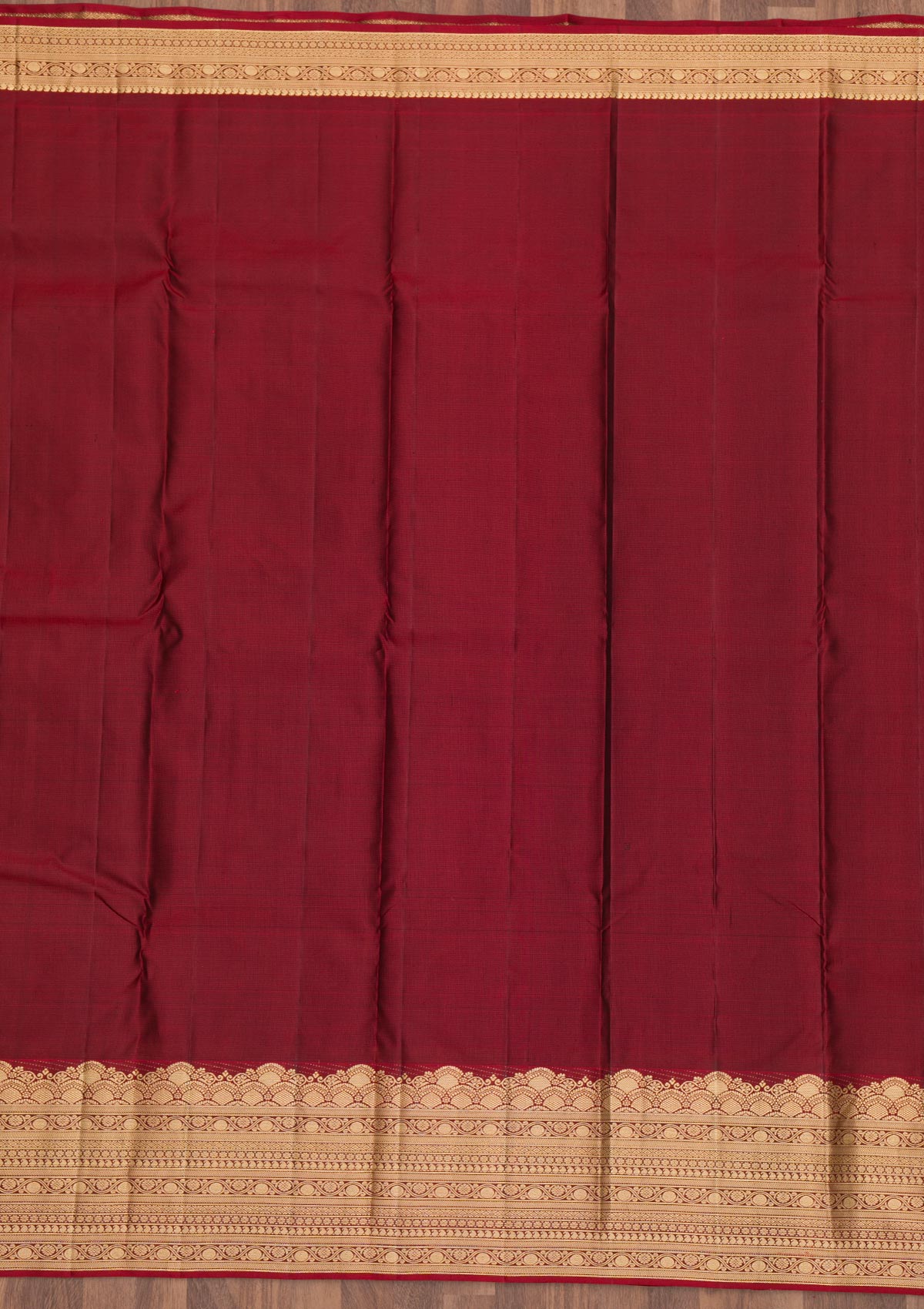 Bottle Green Zariwork Pure Silk Saree-Koskii
