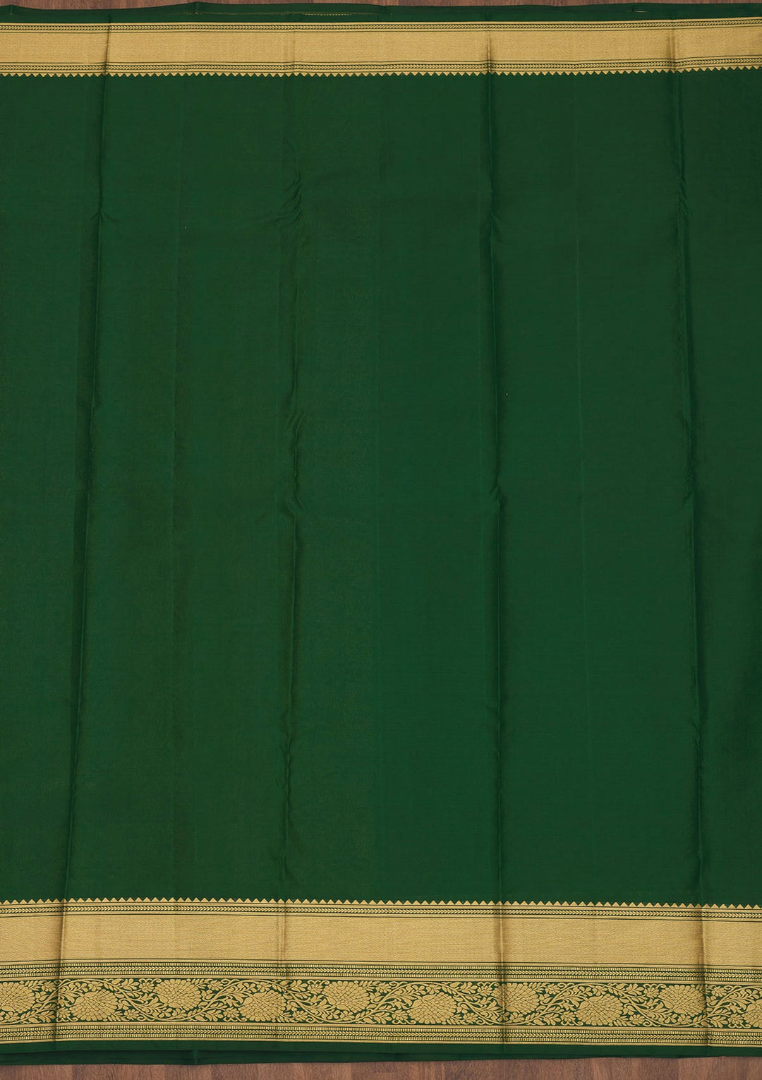 Bottle Green Zariwork Pure Silk Saree
