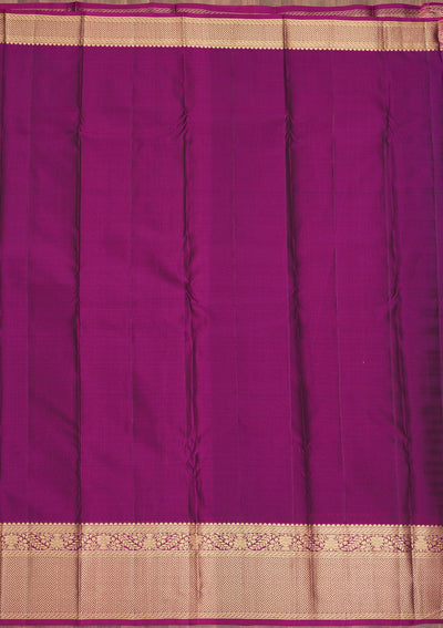 Bottle Green Zariwork Pure Silk Saree-Koskii