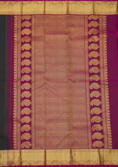 Bottle Green Zariwork Pure Silk Saree