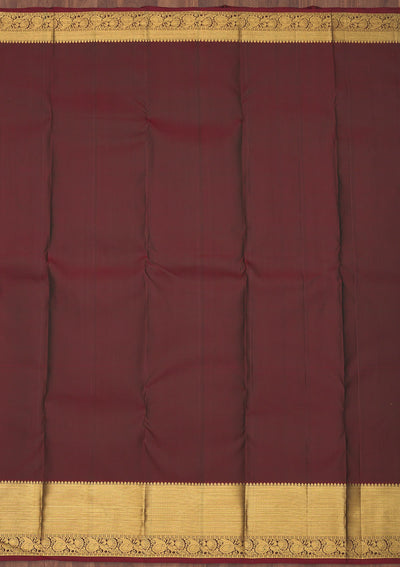Bottle Green Zariwork Pure Silk Saree