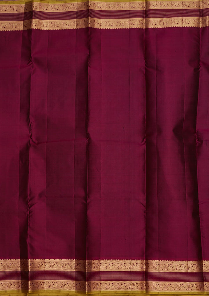 Bottle Green Zariwork Pure Silk Saree