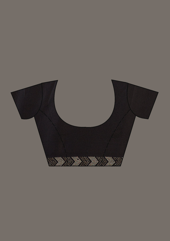 Brown Printed Tissue Saree