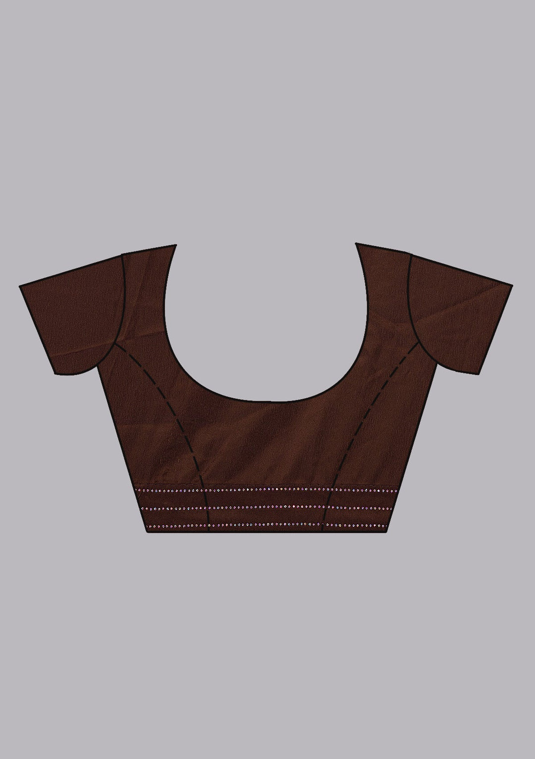 Brown Swarovski Georgette Saree-Koskii