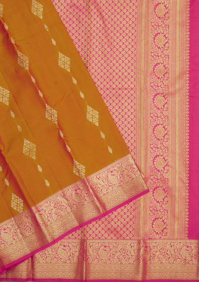 Brown Zariwork Pure Silk Saree-Koskii