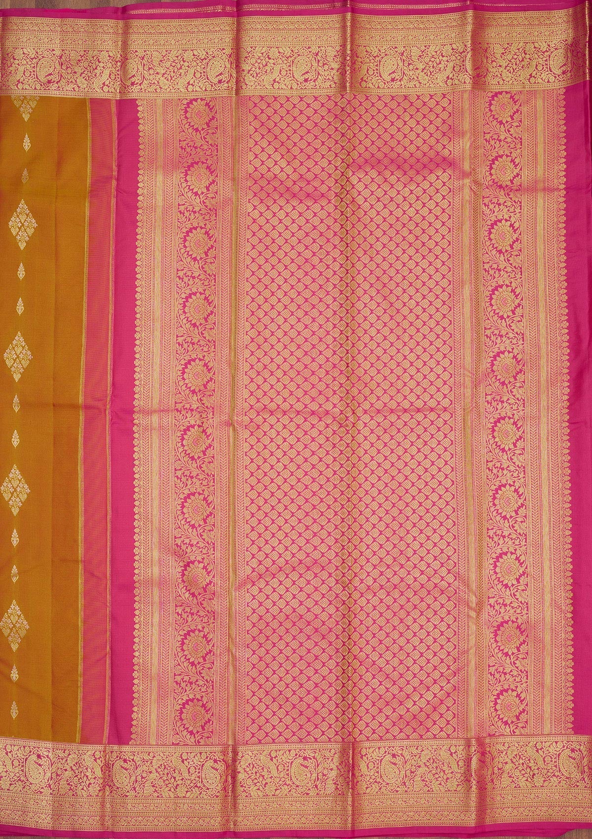 Brown Zariwork Pure Silk Saree-Koskii