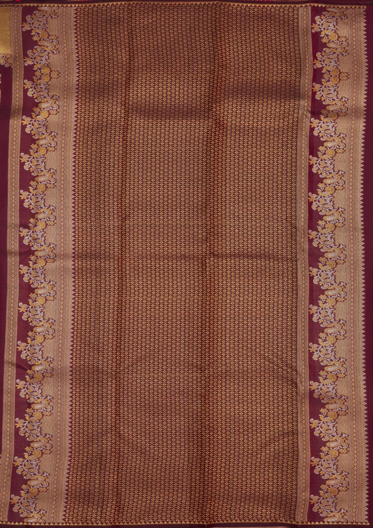 Brown Zariwork Pure Silk Saree-Koskii