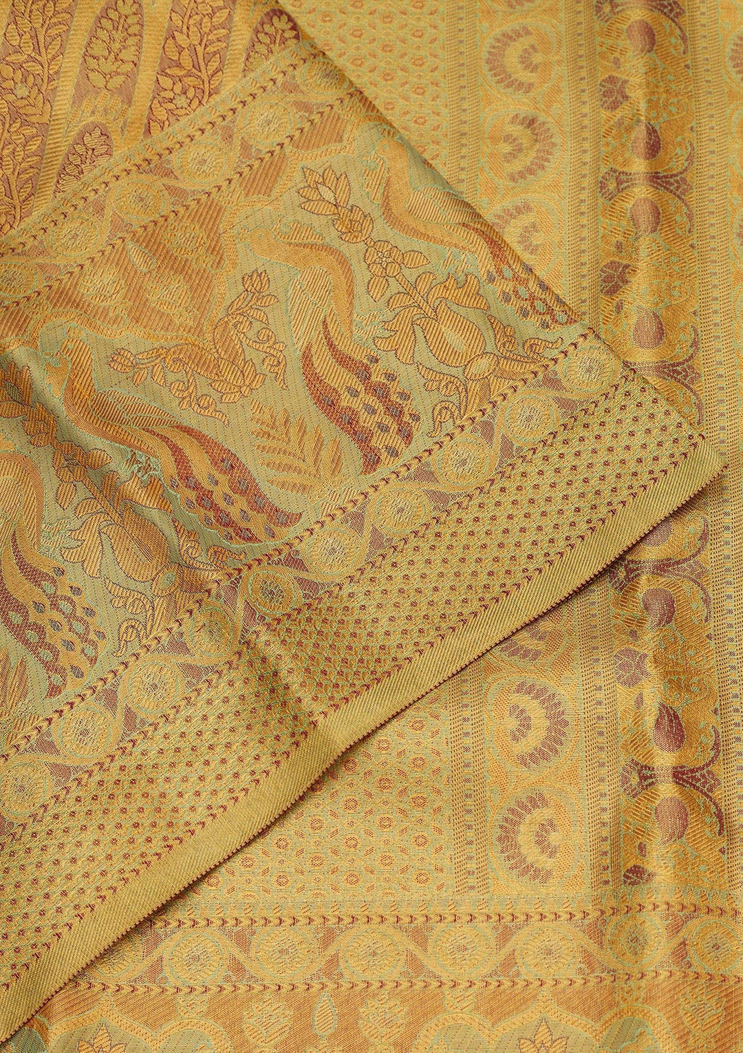 Brown Zariwork Pure Silk Saree-Koskii