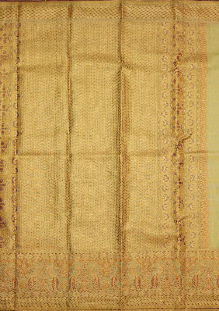 Brown Zariwork Pure Silk Saree-Koskii