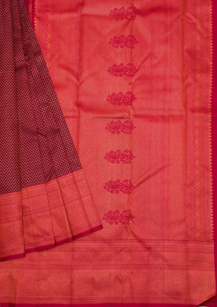 Brown Zariwork Pure Silk Saree-Koskii