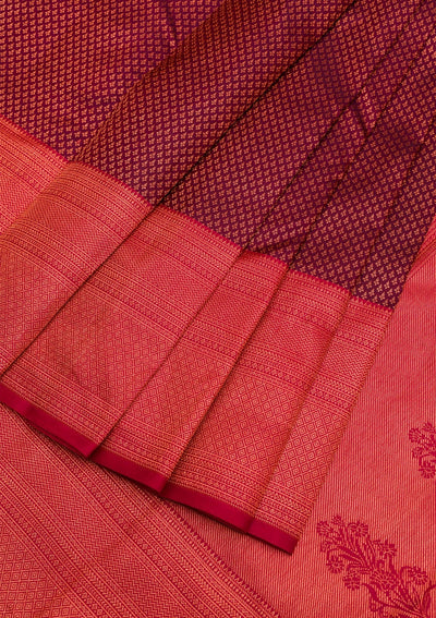 Brown Zariwork Pure Silk Saree-Koskii