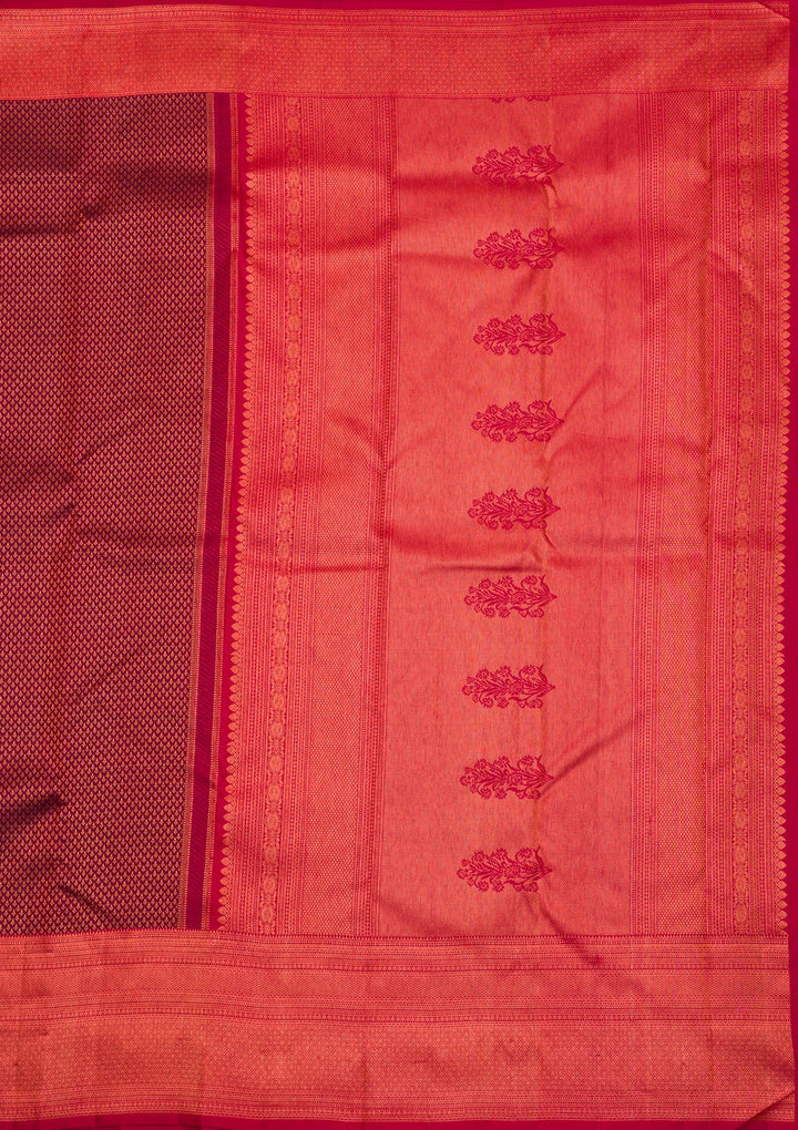 Brown Zariwork Pure Silk Saree-Koskii