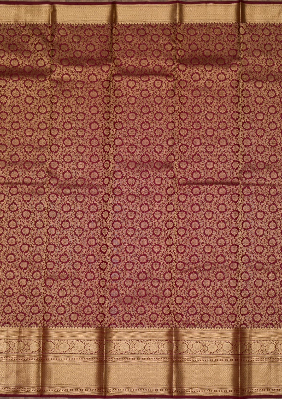 Brown Zariwork Pure Silk Saree-Koskii