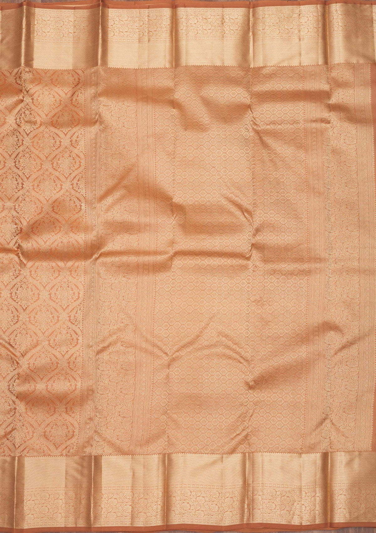 Brown Zariwork Pure Silk Saree-Koskii