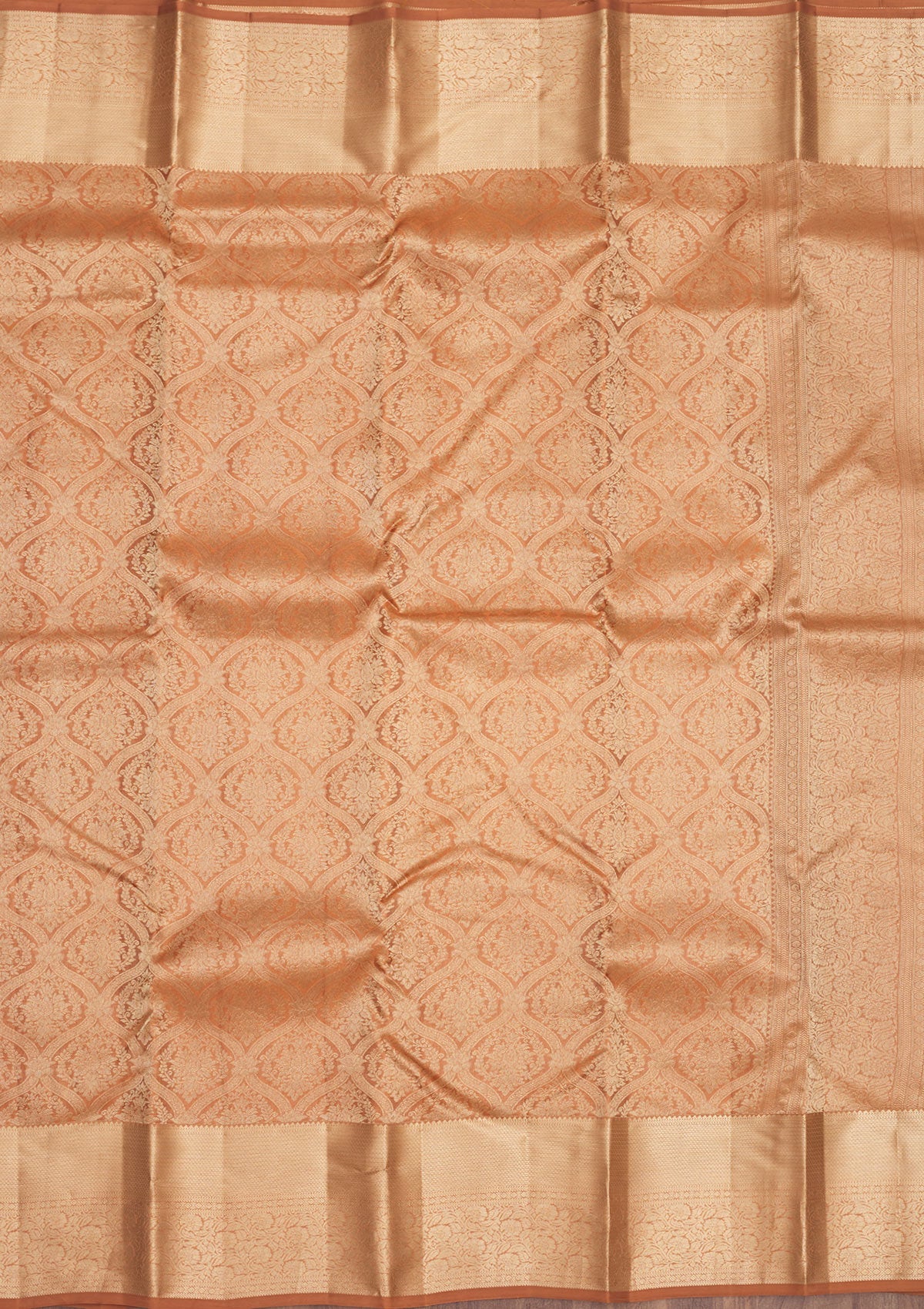 Brown Zariwork Pure Silk Saree-Koskii