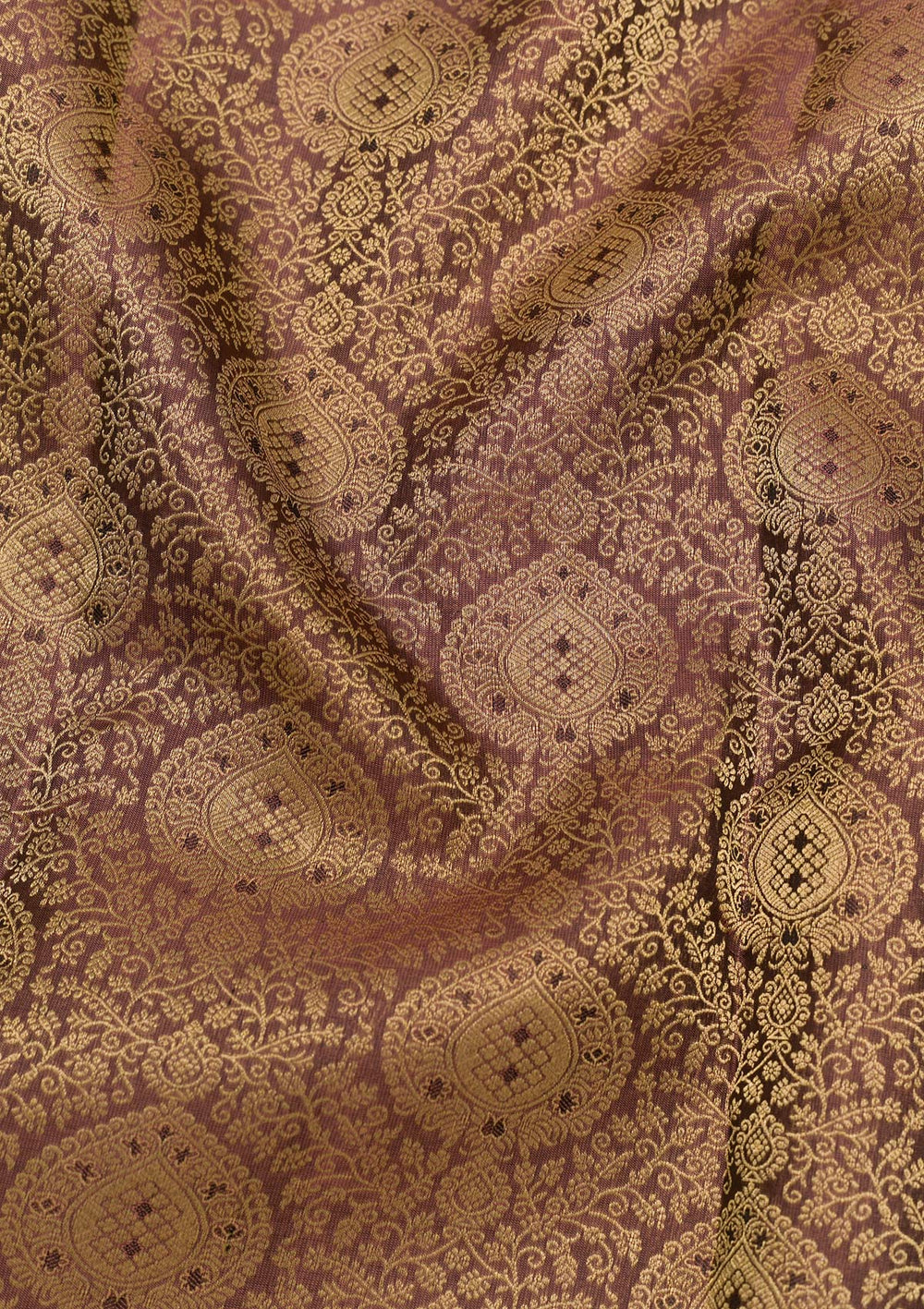 Brown Zariwork Pure Silk Saree-Koskii