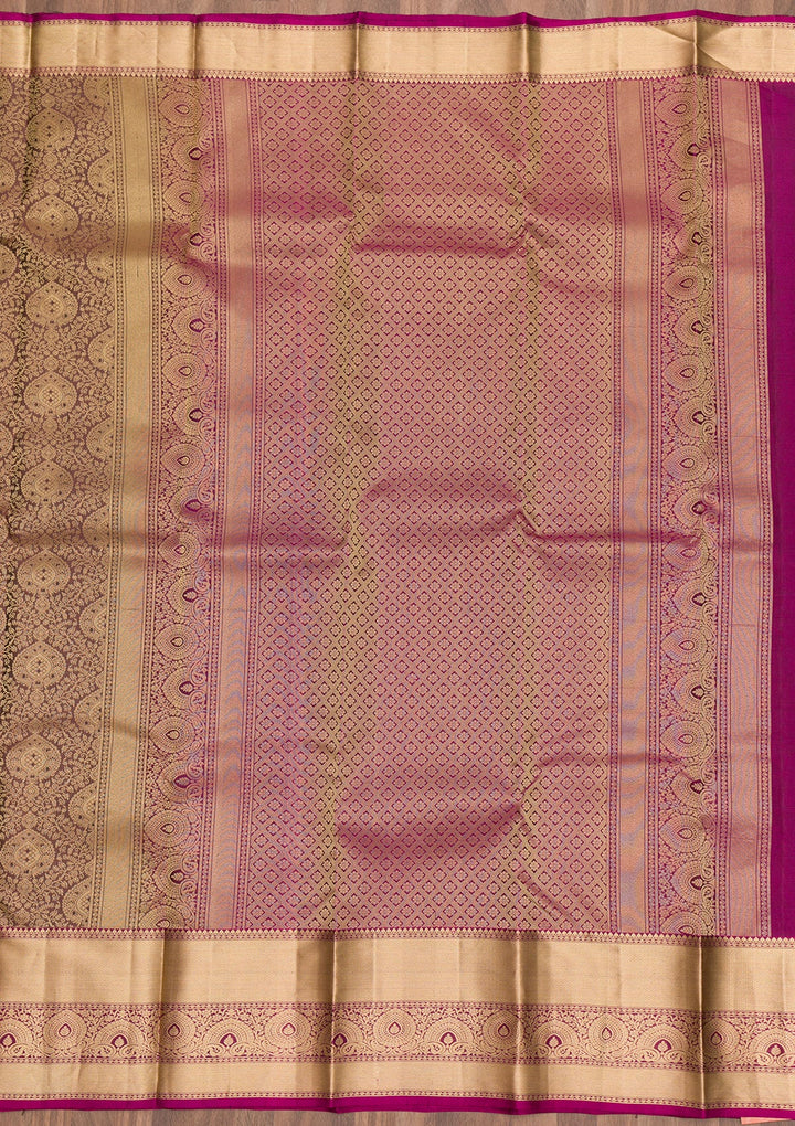 Brown Zariwork Pure Silk Saree-Koskii