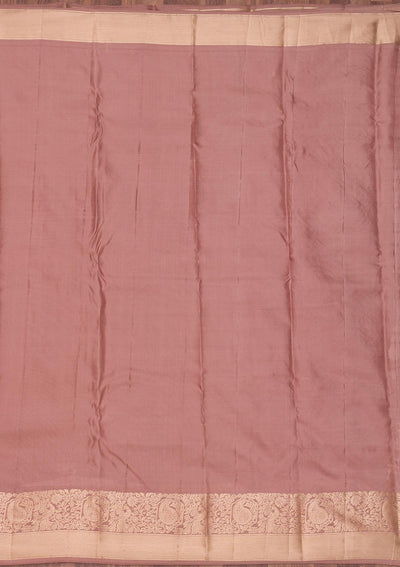 Brown Zariwork Pure Silk Saree-Koskii