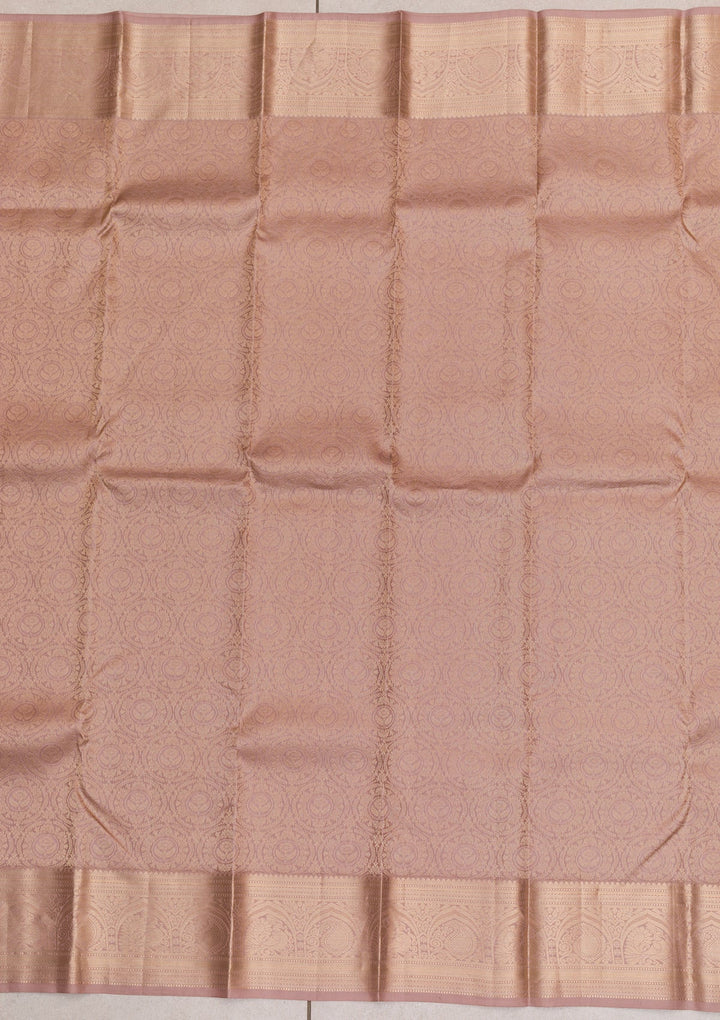 Brown Zariwork Pure Silk Saree-Koskii