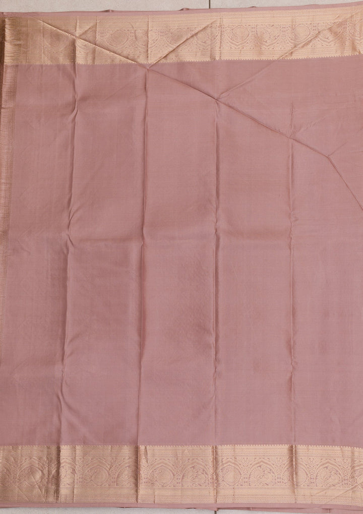 Brown Zariwork Pure Silk Saree-Koskii