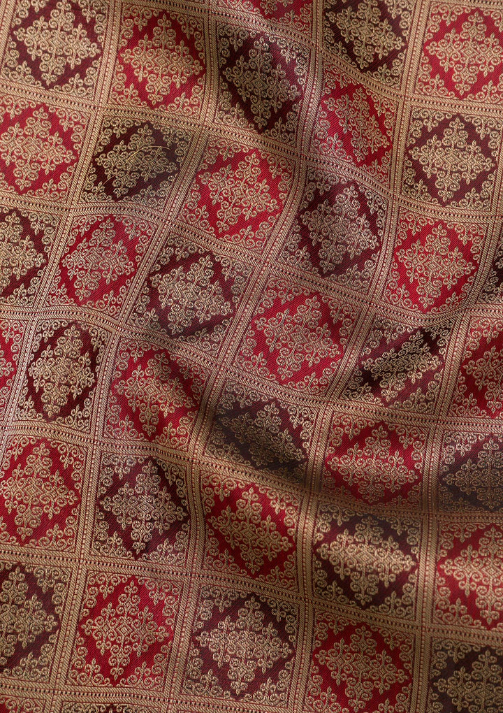 Brown Zariwork Pure Silk Saree-Koskii