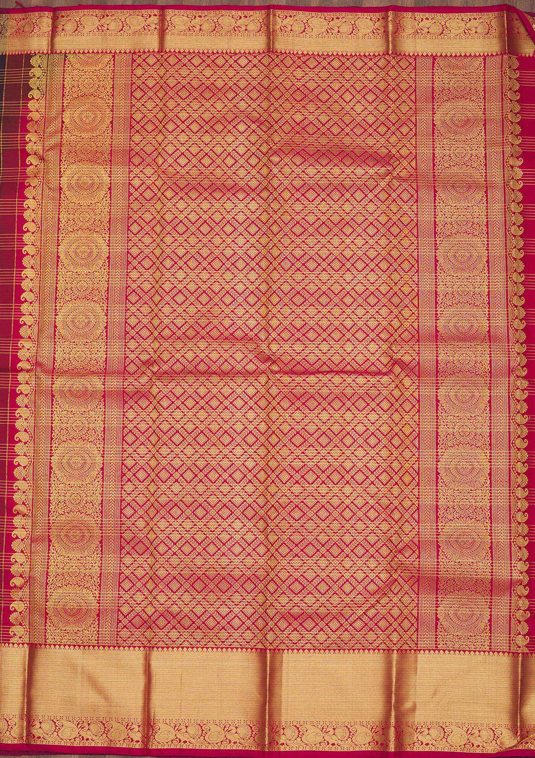 Brown Zariwork Pure Silk Saree