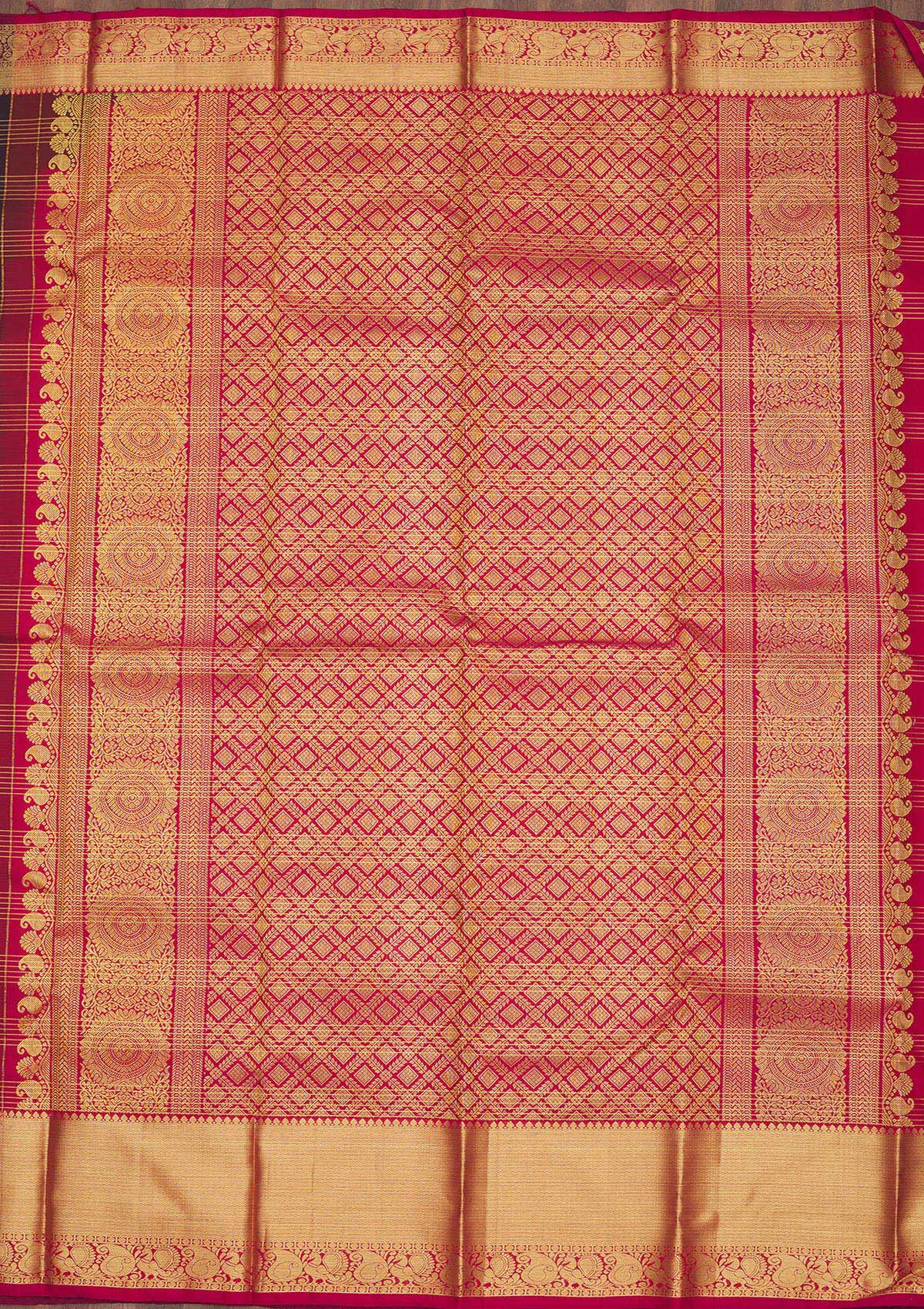 Brown Zariwork Pure Silk Saree