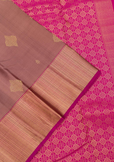 Brown Zariwork Pure Silk Saree-Koskii