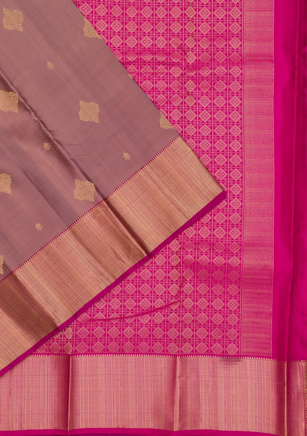 Brown Zariwork Pure Silk Saree-Koskii