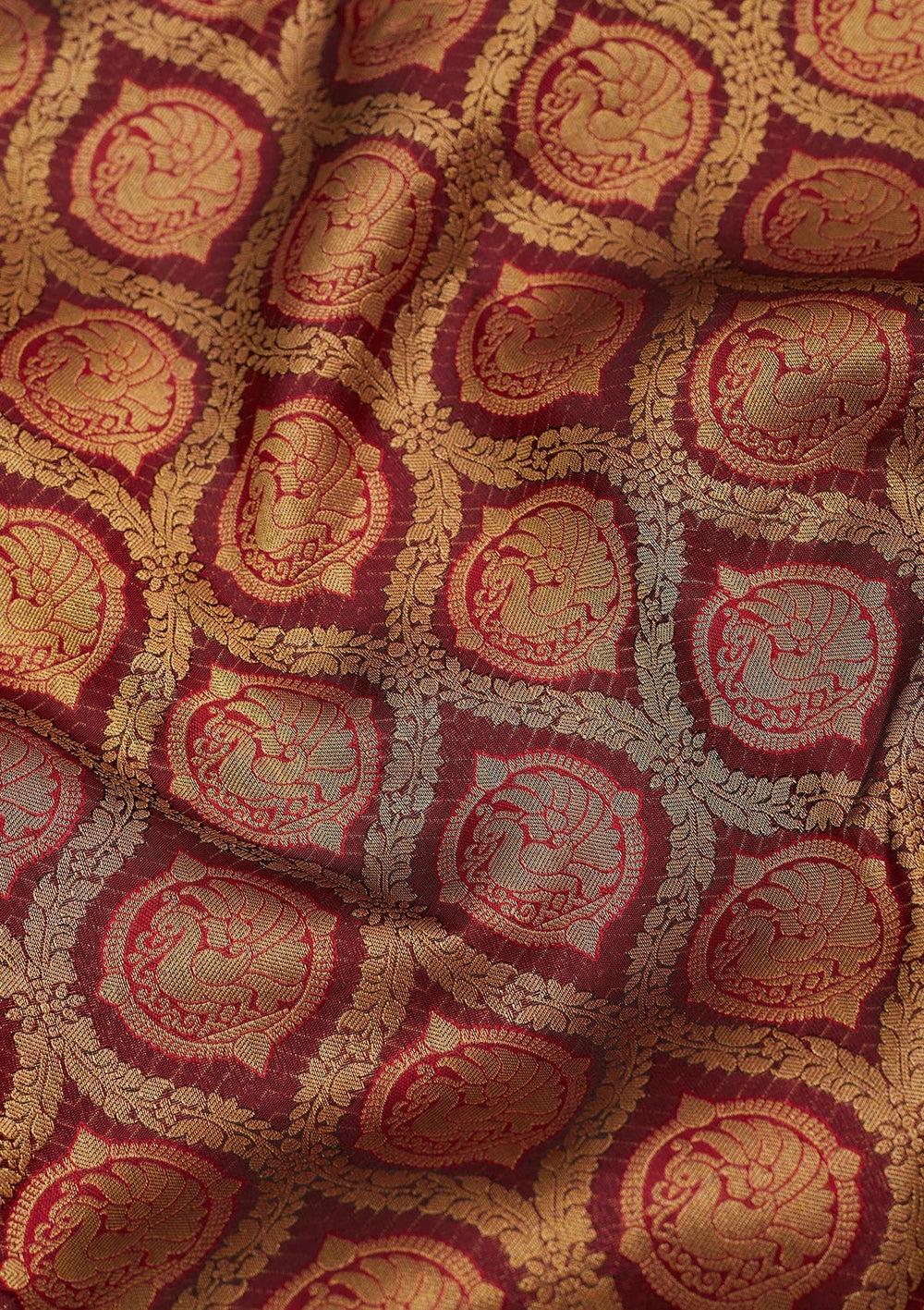 Brown Zariwork Pure Silk Saree-Koskii