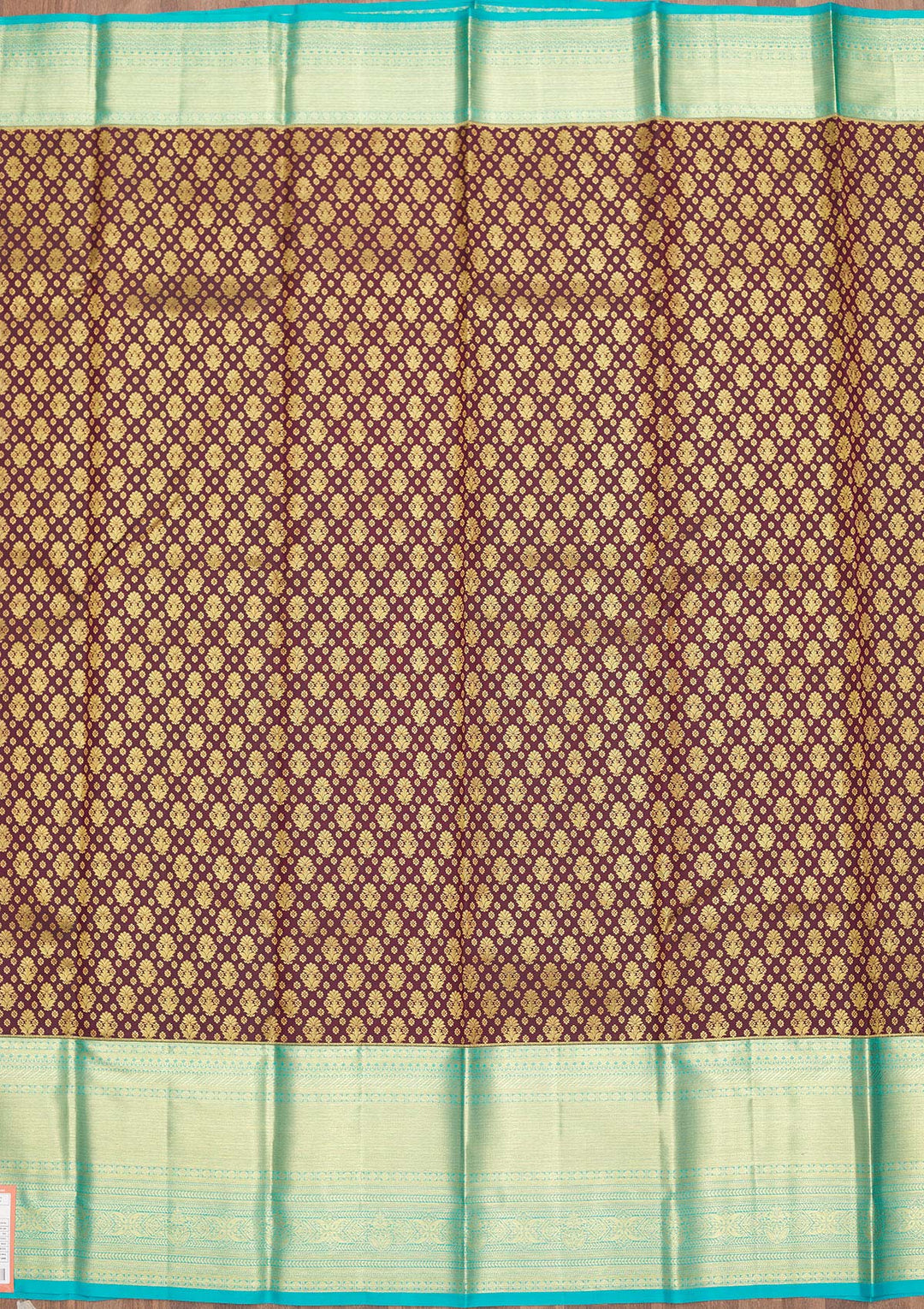 Brown Zariwork Pure Silk Saree-Koskii