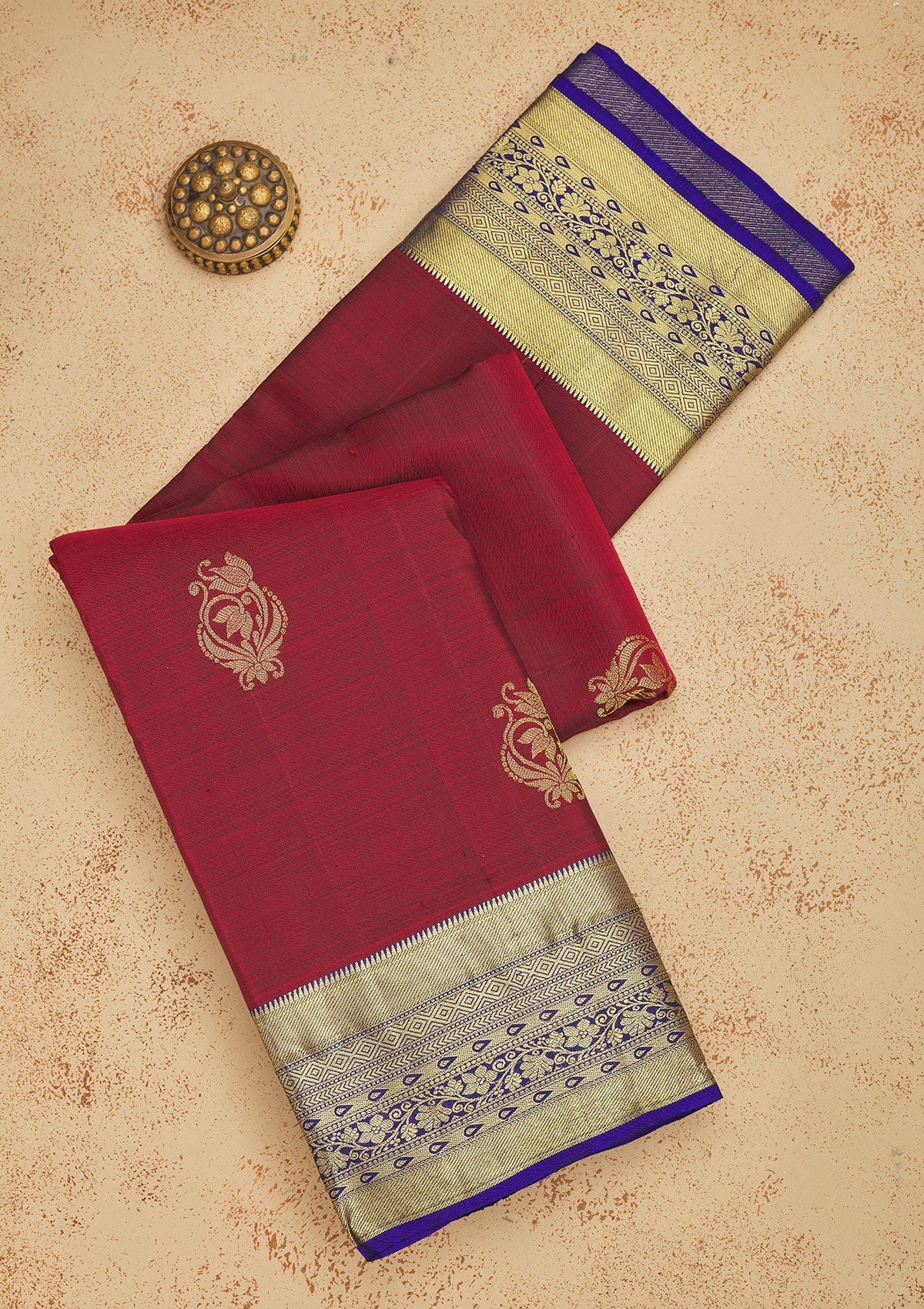 Brown Zariwork Pure Silk Saree-Koskii