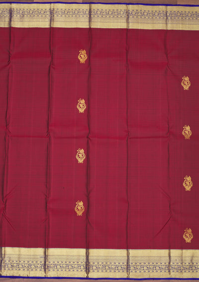 Brown Zariwork Pure Silk Saree-Koskii