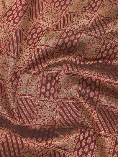 Brown Zariwork Pure Silk Saree