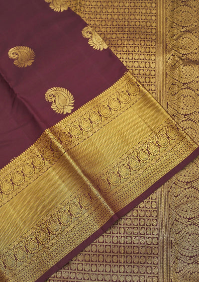 Brown Zariwork Pure Silk Saree