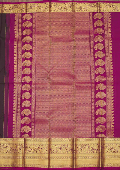 Brown Zariwork Pure Silk Saree