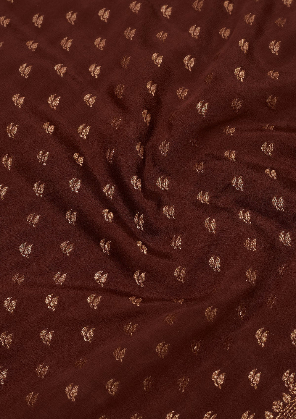 Brown Zariwork Pure Silk Saree-Koskii