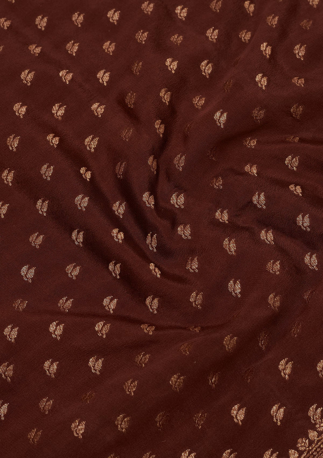 Brown Zariwork Pure Silk Saree-Koskii