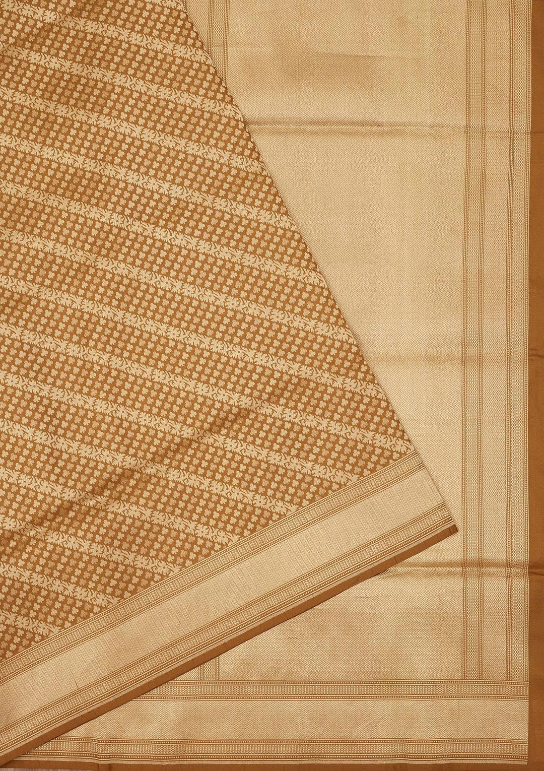 Brown Zariwork Pure Silk Saree-Koskii